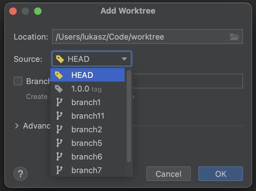 Add worktree - Git Worktree