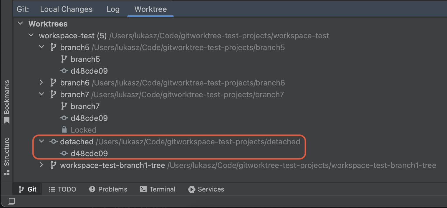 View worktrees - Git Worktree